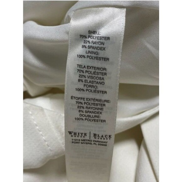 WHBM Womens White Solid Grommet Hem Shift Dress Size 6 NWT - Picture 6 of 7